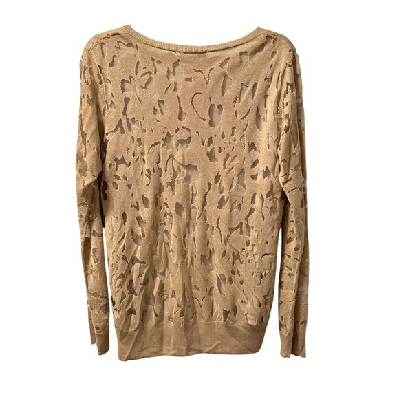 Investments Womens Sz L Sweater Beige Animal Print Polyester Viscose/ tank insid - Picture 11 of 12